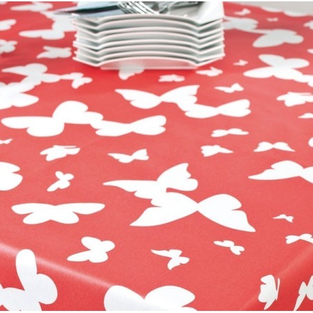 Coupon enduit 50x80cm Papillon corail