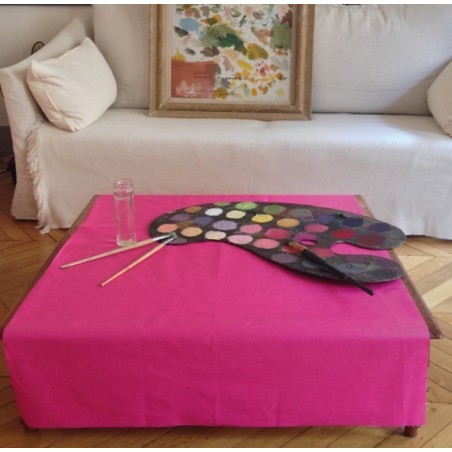 Coupon en coton 50x80cm Uni fuchsia