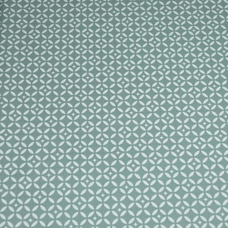 Coupon en coton 50x80cm Mosaïque vert