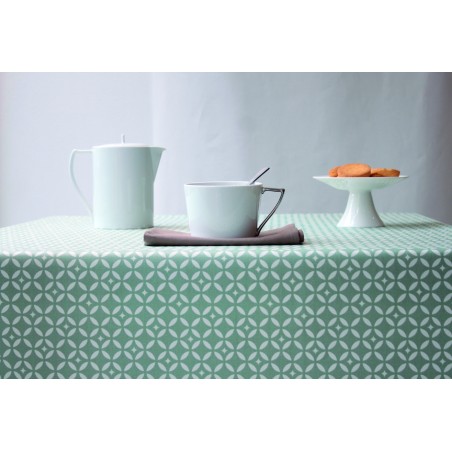 Coupon en coton 50x80cm Mosaïque vert