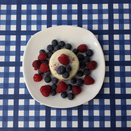 Coupon en coton 50x80cm Guinguette Bleu