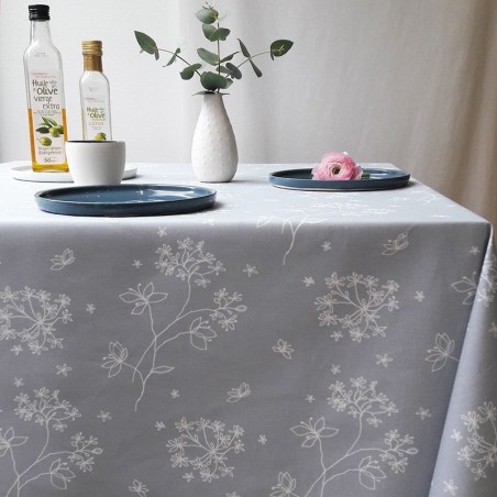 Tissu en coton enduit Astrance grise Tissu en coton enduit Astrance grise