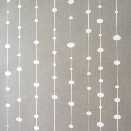 Tissu en coton enduit Perle taupe Tissu en coton enduit Perle taupe