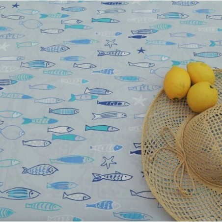 Tissu en coton enduit Poisson océan Tissu en coton enduit Poisson océan