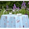Tissu en coton enduit Paris bleu Tissu en coton enduit Paris bleu