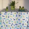 Tissu en coton enduit Chats bleus Tissu en coton enduit Chats bleus