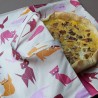 Tissu en coton enduit Chats rose Tissu en coton enduit Chats rose