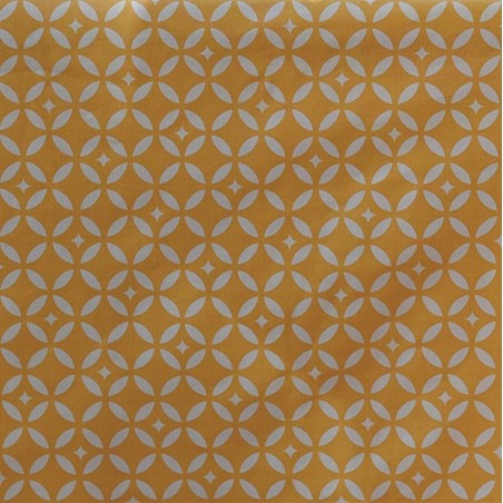 Tissu en coton enduit Mosaïque Jaune Curry Tissu en coton enduit Mosaïque Jaune Curry