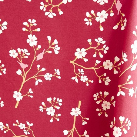 Tissu en coton enduit Cerisier Bordeaux Tissu en coton enduit Cerisier Bordeaux