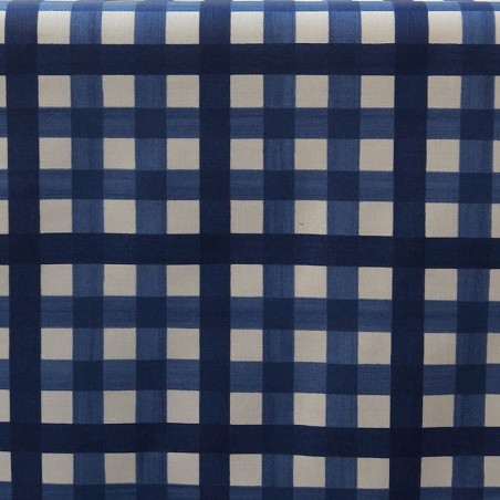 Tissu en coton enduit Guinguette Bleu Tissu en coton enduit Guinguette Bleu
