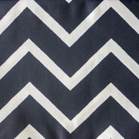 Tissu en coton enduit Chevrons Graphite Tissu en coton enduit Chevrons Graphite