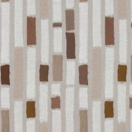 Tissu en coton enduit Rayure Patch taupe Tissu en coton enduit Rayure Patch taupe
