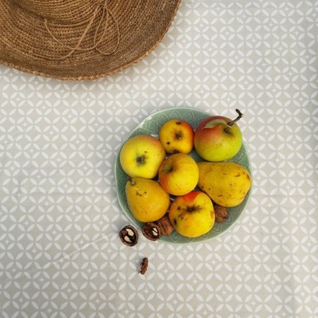Tissu en coton enduit Mosaïque sable