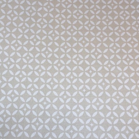 Tissu en coton enduit Mosaïque sable