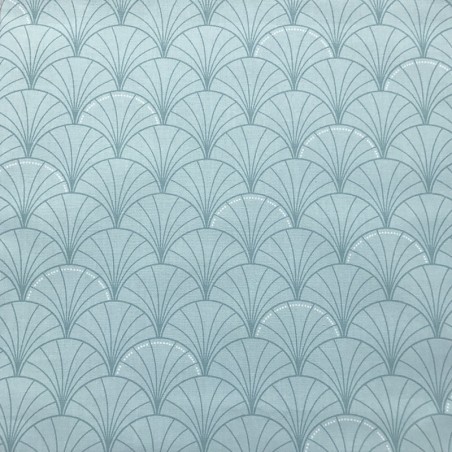 Tissu en coton enduit Papyrus vert d'eau Tissu en coton enduit Papyrus vert d'eau