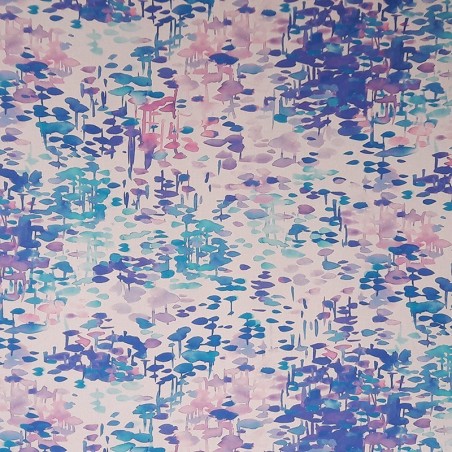 Tissu en coton enduit Reflets bleus Tissu en coton enduit Reflets bleus