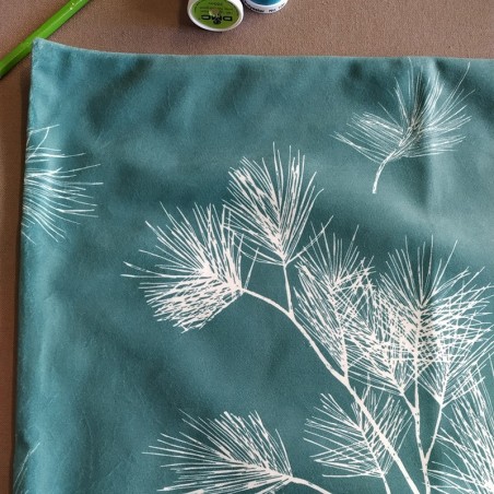 Tissus en velours pin vert