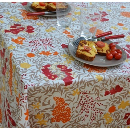 Tissu en coton Mimosa Rouge Tissu en coton Mimosa Rouge
