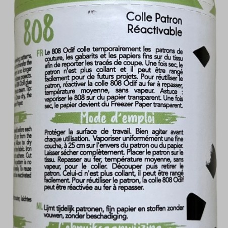 Colle 808 pour patron, réactivable à chaque utilisation Colle 808 pour patron, réactivable à chaque utilisation